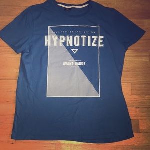 An Avant-Garde Hypnotize blue shirt for men